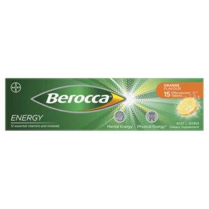 Berocca Energy Vitamin B C Orange Flavour Effervescent Tablets 15 Pack-copy2-1