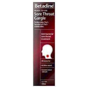 Betadine Ready To Use Sore Throat Gargle 120mL-1