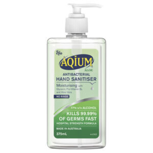 Aqium Aloe Antibacterial Hand Sanitiser375ml-1
