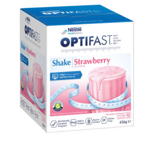 OPTIFAST VLCD Shake Strawberry Flavour 12 Pack 636g-0