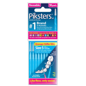 Piksters Interdental Brushes Size 5 Blue 10 Pack